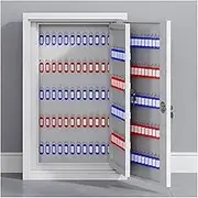 Portable Storage Secure 600 Bit Key Cabinet for Real Estate Agency Large Capacity Steel Key Management Box with Lock, Hooks, and Labels (200 Keys)