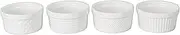 BIA Cordon Bleu 6-Ounce Texture Ramekins, Set of 4, White