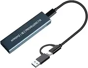 M.2 NVMe& Dual Protocol Mobile Hard Disk Case External SSD Enclosure High- Transmission Aluminium Magnesium Alloy Shell