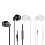 Noise Reduction Earplugs 3.5mm Wired Earphones with Microphone Comfortable