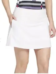 Slazenger Women's Tech Pleated 15'' Golf Skort White Compression Shorts XL NWT