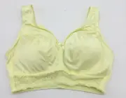 Rhonda Shear Women's Pin Up Smooth Bra with Removable Pads, Bright Yellow, Large
