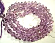 AMETHYST 4.5-5mm Faceted Rondelle Gemstone Beads 14" strand