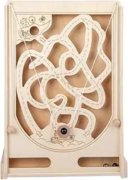 ERINGOGO Wooden Pirate Marble Game Educational Desktop Activity for Enhances Hand Eye Coordination Social Skills and Imagination Present for Parent Interaction