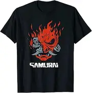 [JINNGLA] Red Samurai Cyberpunk T-Shirt