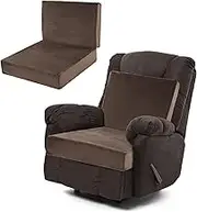 ROYALAY Foam Recliner Chair Seat Cushion with Lumbar Support Pillow for Elderly, Back Support, Extra Large & Non-Slip, Thicker & Supportive Chair Pad, (13" Height Backrest Cushion, Brown)