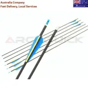 ARCHQUICK 12 X 31.5" 6mm CARBON ARROWS FOR RECURVE BOW LONG BOW TARGET ARCHERY