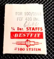 FEF 430 Inca. Balance Staff watch part #100/1593 one staff Fleurier