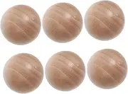 CHICAMPERA 6pcs Wooden Sphere Glass Stoppers for Wine Decanters Pine Round Replacement Stoppers Excellent Seal for Glass Containers Elegant Storage
