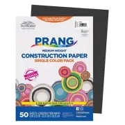 Prang Formerly SunWorks Construction Paper Black 9" x 12" 50 Sheets