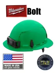 Milwaukee Tool 48-73-1227 Full Brim Green Full Brim Vented Hard Hat W/6Pt