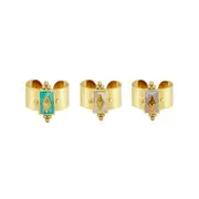 Female Titanium Steel Ring with Natural Stone Fashion Jewellery Women