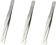 SHINEOFI False Eyelash Tweezers Stainless Steel Flat Head Tweezers Set for Professional Home Use