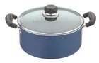 Vinod Zest Non-Stick Deep Casserole with Glass Lid, 22 cm 4.2 Ltr- Free Delivery