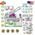 Compact All-in-One Food Chopper & Mandoline Slicer - Perfect for Quick Meal Prep