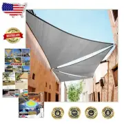 190 GSM Grey Triangle Sun Shade Sail - 95% UV Protection for Outdoors