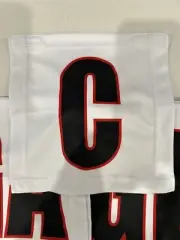 Red Black White New Set Of 7 x Position Netball Sports Team Bibs Patches Velc