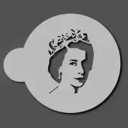 Queen Elizabeth 2 Coffee Dusting Stencil