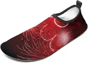 [BTCOWZRV] Water Shoes for Women Men Hearts Fireworks Water Sports Shoes Slip-on Breathable Lightweight Athletic Aqua Sock