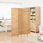 Room Divider Folding Privacy Screen Stand 4-Panel 163x180cm Water Hyacinth