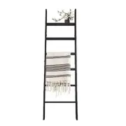 6-Tier Wooden Blanket Ladder Shelf Towel Quilt Stand Rustic Farmhouse Decoration