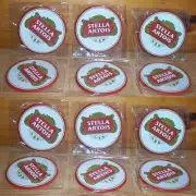 STELLA ARTOIS 12 RUBBER BAR MATS BAR TOP SPILL MAT BEER COASTERS NEW