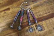 Acrylic Measuring Spoons - Set of 4 - Christmas!! - Handmade