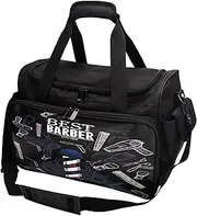 [Derwrtup] Makeup Tools Bag Barber Toolkit, Large Capacity Barber Bag, Barber Toolkit Sturdy Salon Shoulder Organizer for Lipstick Eye Shadow