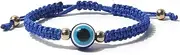 [Kicomvi] Evil Eye Rope Bracelets Adjustable Handmade Braided Rope Evil Eye Kabbalah Bracelet Turkish Good Luck Protection Friendship Bracelet for Women Men Teens Jewelry