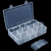 15 Large Grids Clear Plastic Organizer Storage Box for Washi Tape,Adjustable Com
