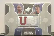 2007-08 SP Winning Materials Carlos Boozer/Andrei Kirilenko Dual Jersey Card