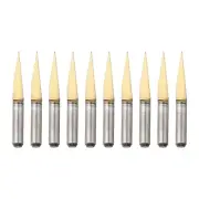 Premium 3 175mm Carbide Engraving Bits for CNC Router V Shaped Pack of 10