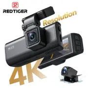 REDTIGER 4K Dash Camera for Cars,Dash Cam Front and Rear with 64GB Card