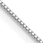 22 Inch Sterling Silver Rhodium-Plated .8mm Box Chain