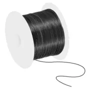 11Yard Flat Stretchy Bracelet String 1mm Elastic Beading Cord Black
