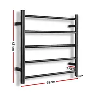 [Unbranded] Devanti Electric Heated Towel Rail Rack 5 Bars Wal
