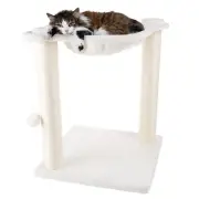 PETMAKER Cat Tree and Scratcher- Two Sisal Scratching Posts, Hammock Style