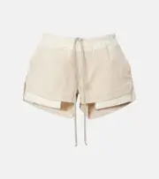[Rick Owens] Rick Owens Fog cotton and linen Bermuda shorts AU 6 beige