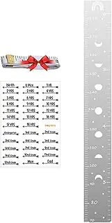 Kids Height Chart - Mirror Growth Chart, Wall Height Chart | Cute Large Wall Mounted Growth Map, Themed Modern Height Growth Chart for Children's Room, Unisex