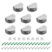Glass Shelf Brackets, Clamps Clip Holder for 3/16"-5/16" Shelves, 8 Packs