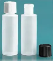 1/2 oz (15 ml) LDPE Plastic Cylinder Round Bottles w/Caps (12-25-50-100 count)