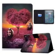 Protective Case For Amazon Fire Max 11, Printing Pu Leather Tablet Cover With Stand Card Holder