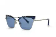 ALAIN MIKLI Sunglasses BLUE SILVER BUTTERFLY 54-17-135 ZQ-1031