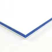 BuyPlastic ColorCore Plastic Sheet 1/2" x 24" x 24" White-Blue-White