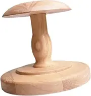Zialofi Hat Display Stand Round Wooden Base Wig Rack, as described, Total Height 15cm