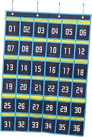 Material Reusable Hanging Storage Bag for Cell Phone Classroom Pocket Chart Organizer Pouch