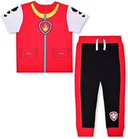 Nickelodeon Paw Patrol Boys Chase, Marshall and Rubble T-Shirt and Jogger Pants Set for Toddler and Little Kids