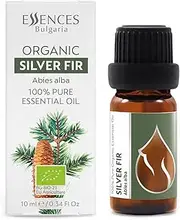 Organic Silver Fir 10ml (1/3 Fl Oz), 100% Pure and Natural, Therapeutic Grade, from Family Owned Farm, Ideal for Aromatherapy 10ml