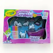 Crayola Scribble Scrubbie Pets Playset Washable Markers Bath Toy Boy Girl Gift