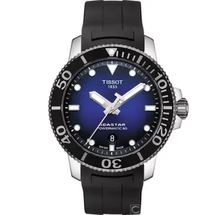 TISSOT 天梭 官方授權Seastar 海星潛水機械錶(T1204071704100)43mm